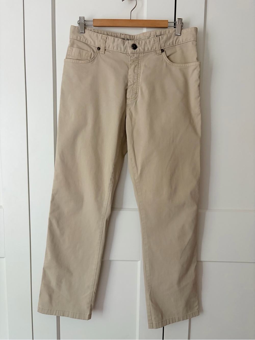 Ermenegildo Zegna Beige Cotton Chinos | 34